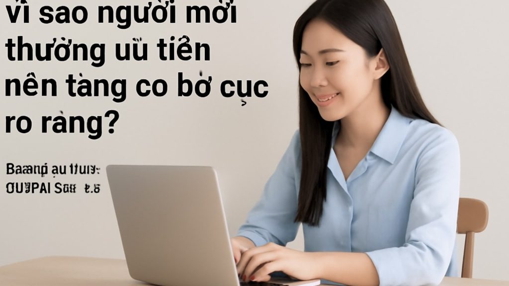 Minh họa: Vì sao người mới thường ưu tiên nền tảng có bố cục rõ ràng?