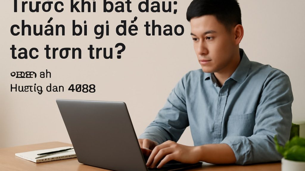 Minh họa: 1) Trước khi bắt đầu: chuẩn bị gì để thao tác trơn tru?